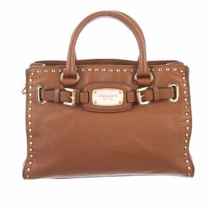 Michael Kors Studded Camel Satchel